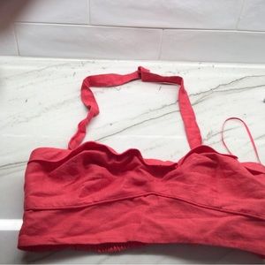 Halter crop top in red xs by Maeve for Anthropologie